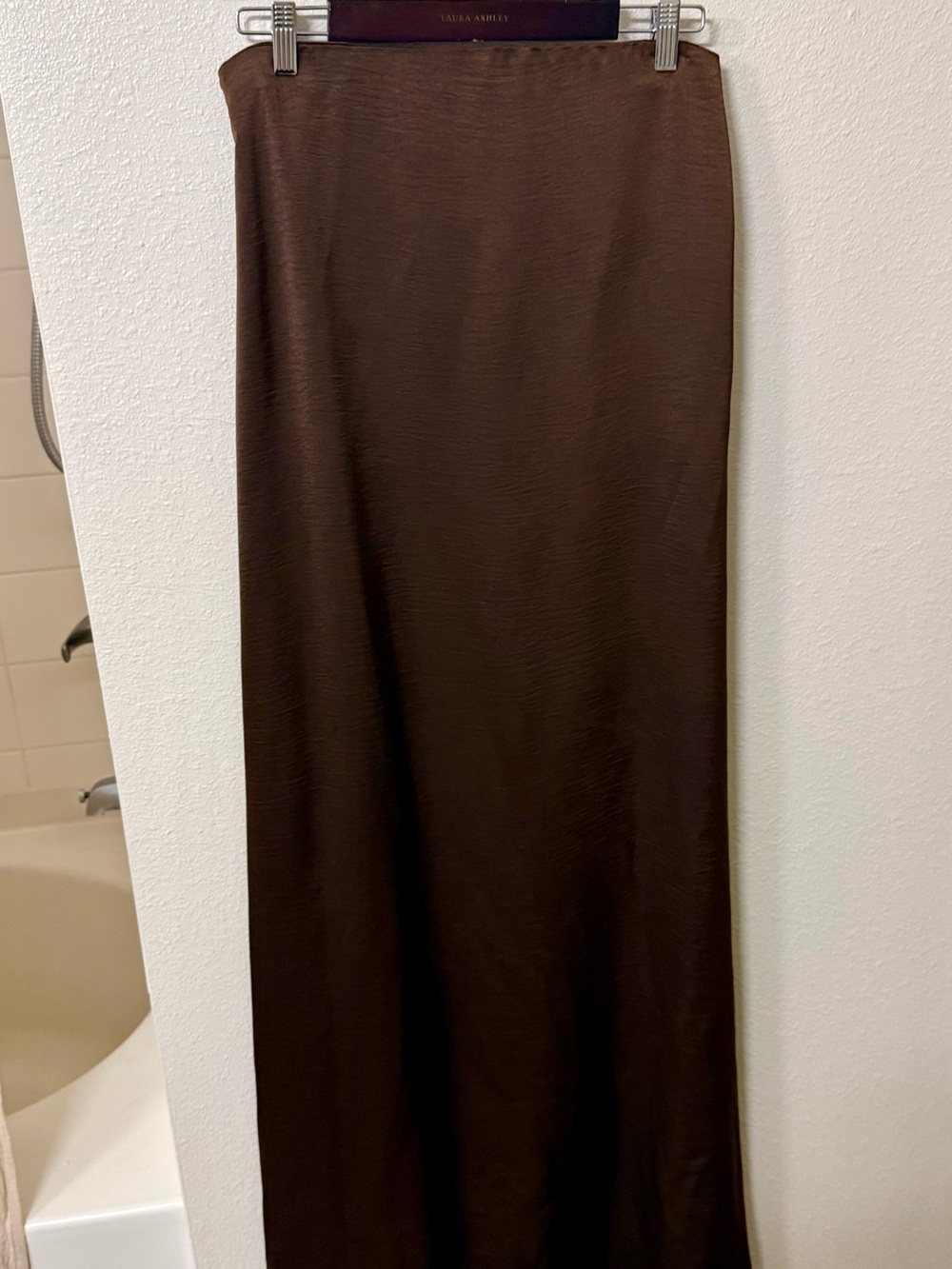 ASOS brown strapless maxi dress